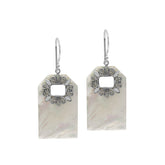 AE-1187-MOP Sterling Silver Fancy Earring With Mother Of pearl Jewelry Bali Designs Inc